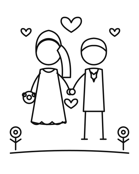 Wedding Couple coloring page